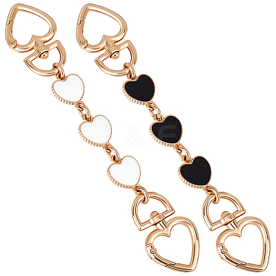2Pcs 2 Colors Alloy Enamel Purse Strap Extenders FIND-BBC0002-47G-1