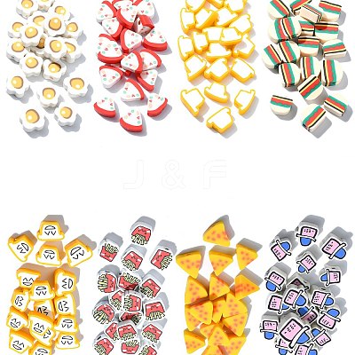 200Pcs 8 Styles Handmade Polymer Clay Beads CLAY-CJ0001-88-1