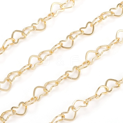 Brass Heart Link Chains CHC-D026-15A-G-1