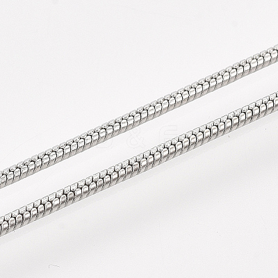Brass Round Snake Chain Necklace Making X-MAK-T006-11A-P-1