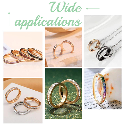 12Pcs Crystal Rhinestone Grooved Finger Ring RJEW-UN0002-46EB-1