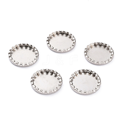 Non-Tarnish 304 Stainless Steel Cabochon Settings STAS-Y001-08P-1