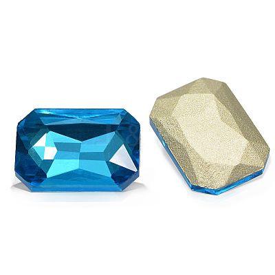 Faceted Rectangle K9 Glass Pointed Back Rhinestone Cabochons RGLA-A017-13x18mm-SM-1
