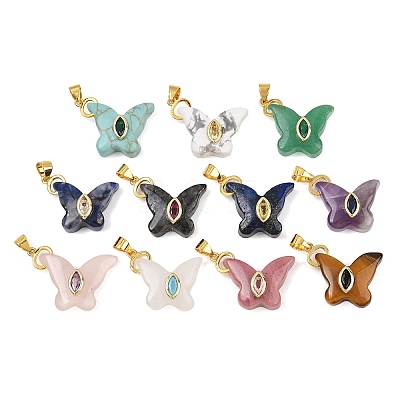 Natural & Synthetic Mixed Stone Pendants GG-CBA19F2-01G-1