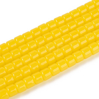 Imitation Jade Glass Beads Strands GLAA-N065-4x4mm-B02-1