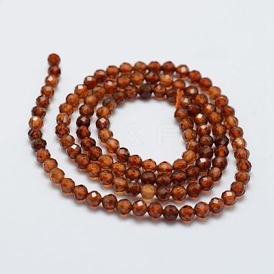 Natural Garnet Bead Strands X-G-G663-03-4mm-1