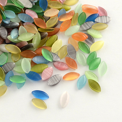 Cat Eye Glass Cabochons CE-R010-14-1