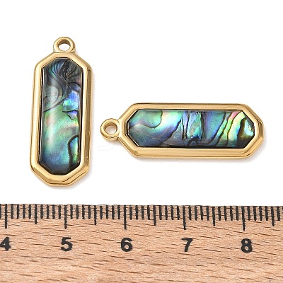 Natural Paua Shell Pendants SH-CBA11D7-32B-G-1