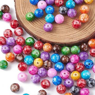 Baking Paint Opaque Acrylic Beads MACR-YW0002-89-1