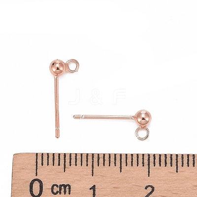 925 Sterling Silver Ear Stud Findings STER-K167-042B-RG-1