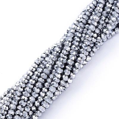 Electroplate Glass Beads Strands EGLA-F149-FP-04-1