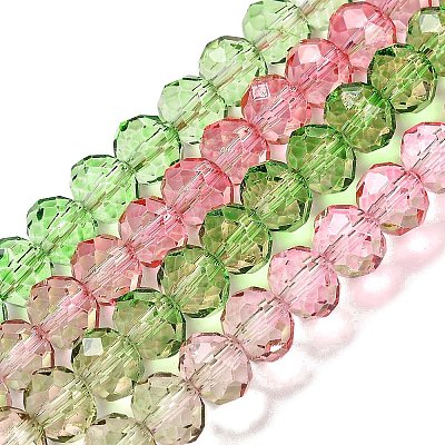 Transparent Painted Glass Beads Strands LS-DGLA-A034-T8mm-A18-1