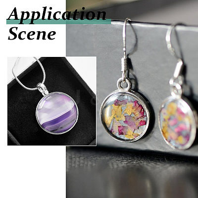 20Pcs Transparent Glass Cabochons GGLA-FH0001-05-1