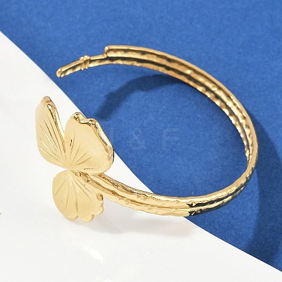 304 Stainless Steel Cuff Bangles for Women BJEW-D356-02B-G-1