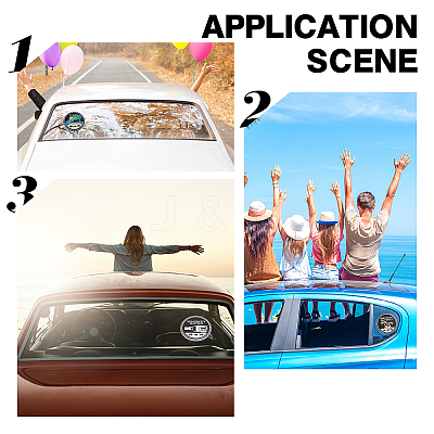 2Pcs 3D Aluminum Car Stickers DIY-GF0005-81C-1
