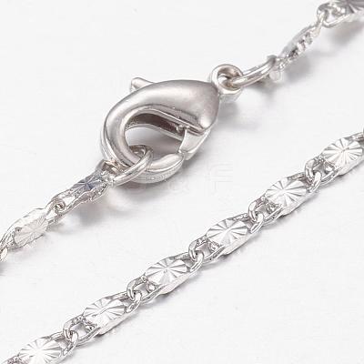 Brass Chain Necklaces MAK-L009-17P-1