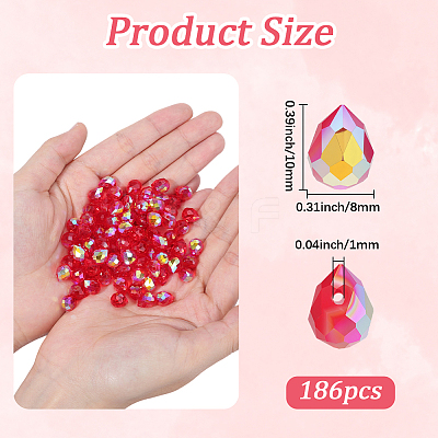 2 Strands Electroplate Glass Beads Strands EGLA-PA0001-01B-1
