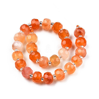 Natural Carnelian Beads Strands G-N327-08M-1