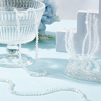 10 Strands Imitate Austrian Crystal Bicone Glass Beads Strands GLAA-HY0001-37A-1