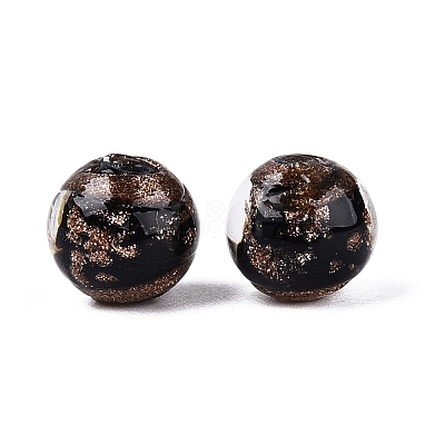 Handmade Gold Sand Lampwork Beads LAMP-N045-01C-02-1