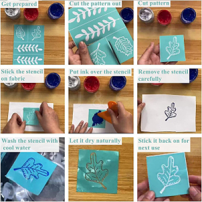 Self-Adhesive Silk Screen Printing Stencil DIY-WH0638-044-1