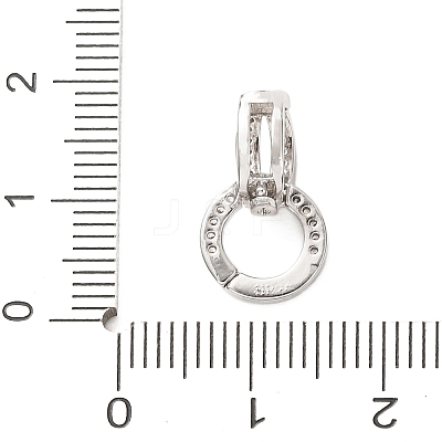 Brass Micro Pave Cubic Zirconia Clear Cubic Zirconia Twister Clasps KK-B196-01G-1