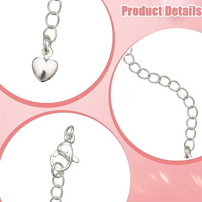 12Pcs 2 Styles Brass Chain Extender KK-CA0003-75-1