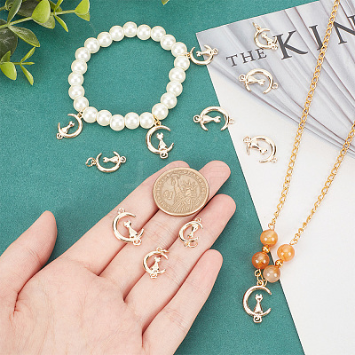 16Pcs 2 Style Brass Pendants KK-AR0003-19-1