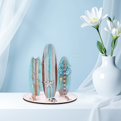Wooden Jewelry Organizer Display Towers ODIS-SP0001-19B-1