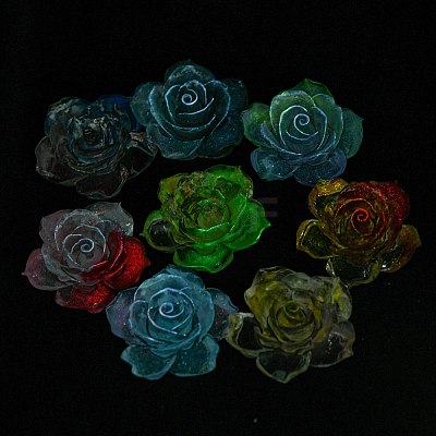 Luminous Transparent Epoxy Resin Decoden Cabochons CRES-M032-04A-1