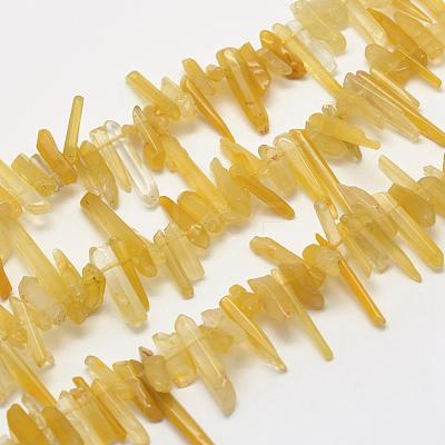 Heated Natural Citrine Beads Strands G-L464-16-1