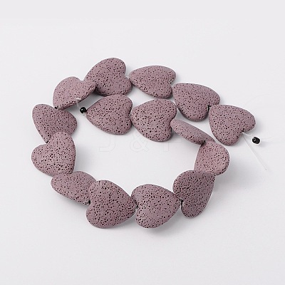 Natural Lava Rock Beads Strands G454-1-1