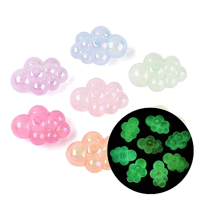 Luminous UV Plating Acrylic Beads OACR-Q204-18-1