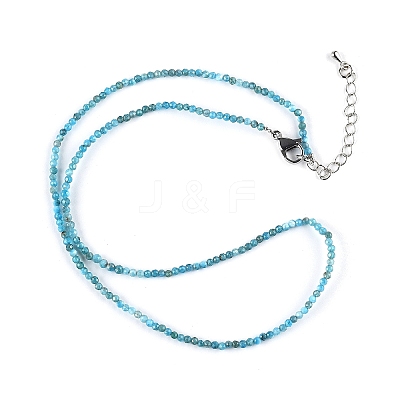 Natural Apatite Beaded Necklaces NJEW-JN02492-02-1