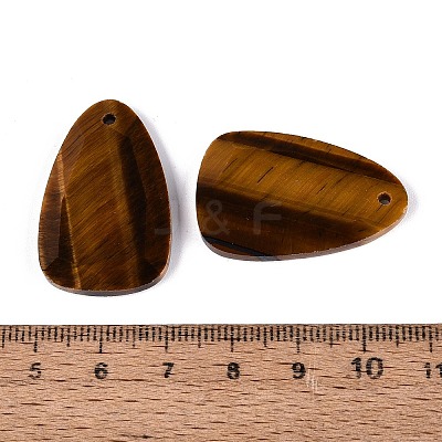 Natural Tiger Eye Pendants G-Q601-38B-1