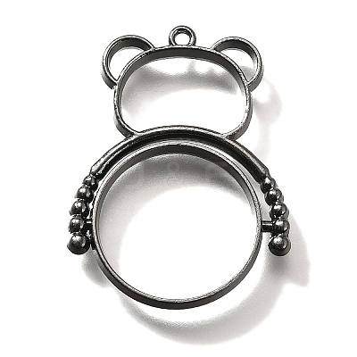 Alloy Open Back Bezel Pendants PALLOY-I223-09B-1
