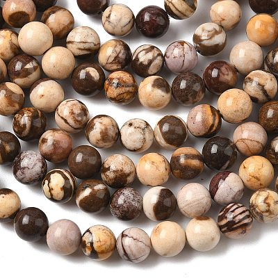Natural Australian Agate Round Bead Strands G-M272-02-8mm-1