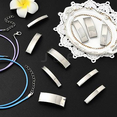 10 Pcs 10 Styles 202 Stainless Steel Slide Charms STAS-CJ0003-31-1