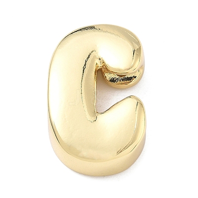 Brass Initial Beads KK-B167-27G-01C-1