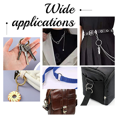8Pcs 4 Color Alloy Spring Ring Clasps FIND-PH0002-45-1