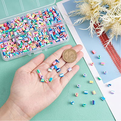80G 8 Colors Handmade Polymer Clay Beads CLAY-PH0001-72-1