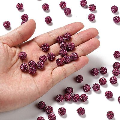 Pave Disco Ball Beads X1-RB-A130-10mm-16-1
