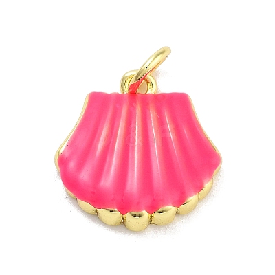 Real 18K Gold Plated Rack Plating Brass Enamel Charms KK-M293-31G-01-1