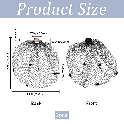 Polyester Mesh Bridal Veils AJEW-WH0470-10B-1