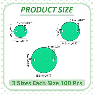 300Pcs 3 Styles Acrylic Mirror Sew on Rhinestones FIND-WR0012-08B-1