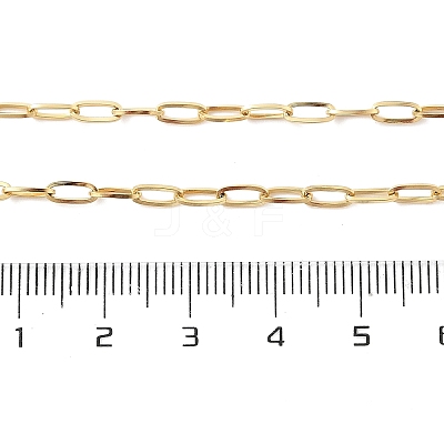 Ion Plating(IP) 304 Stainless Steel Paperclip Chain Necklace for Women X-NJEW-G097-14G-1