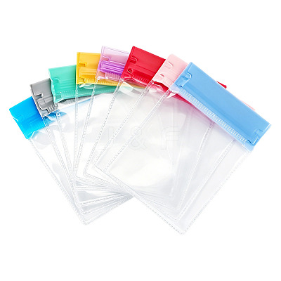 40Pcs 8 Colors Transparent EVA Packaging Resealable Bags ABAG-TA0002-29A-1