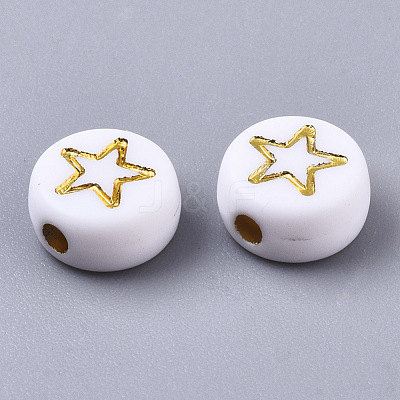 Opaque Acrylic Beads X-PACR-N006-005-1
