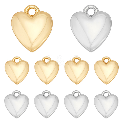 10Pcs 2 Colors Brass Charms KK-WR0001-73-1