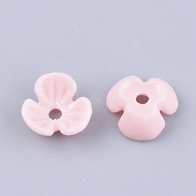 Opaque Resin Bead Caps RESI-T040-010-1